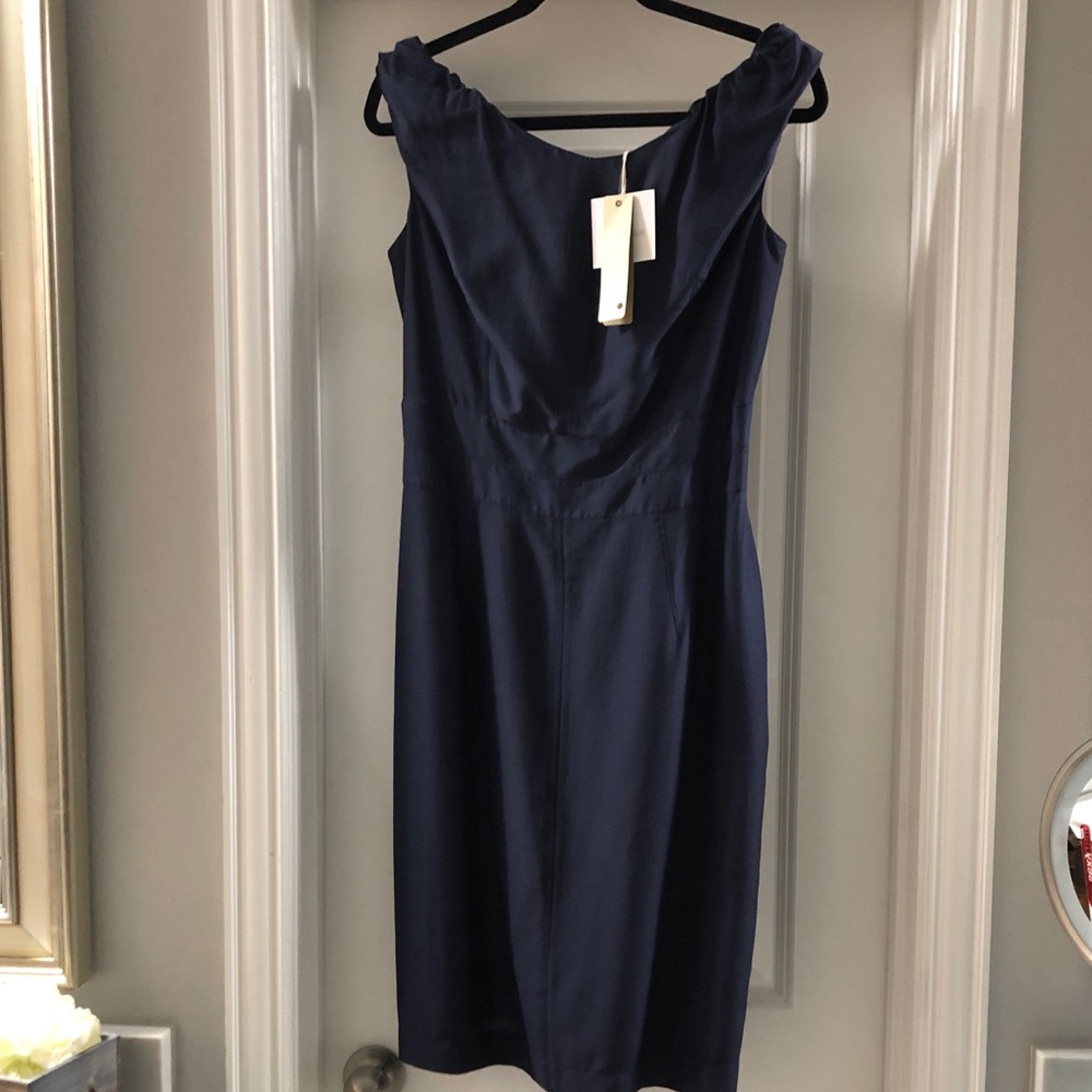 BGN Navy Blue Sheath Sleeveless Dress - Size 8